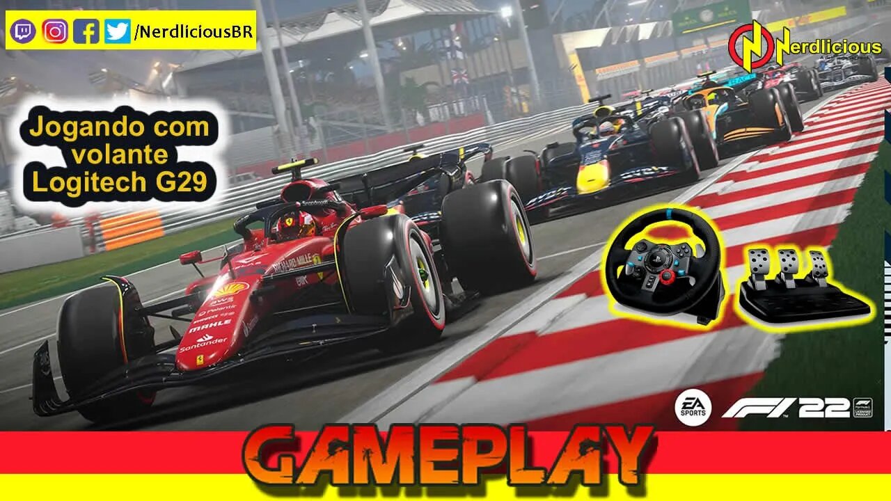 🎮 GAMEPLAY! Aproveitamos o FIM DE SEMANA GRÁTIS de F1 22 e corremos 3 pistas com nosso Logitech G29!