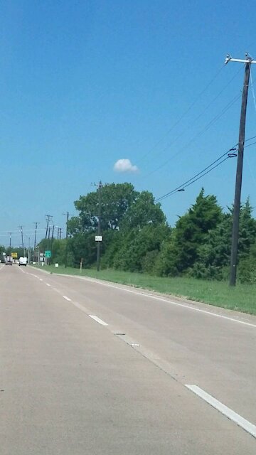 Not a cloud in the sky oh except this little guy