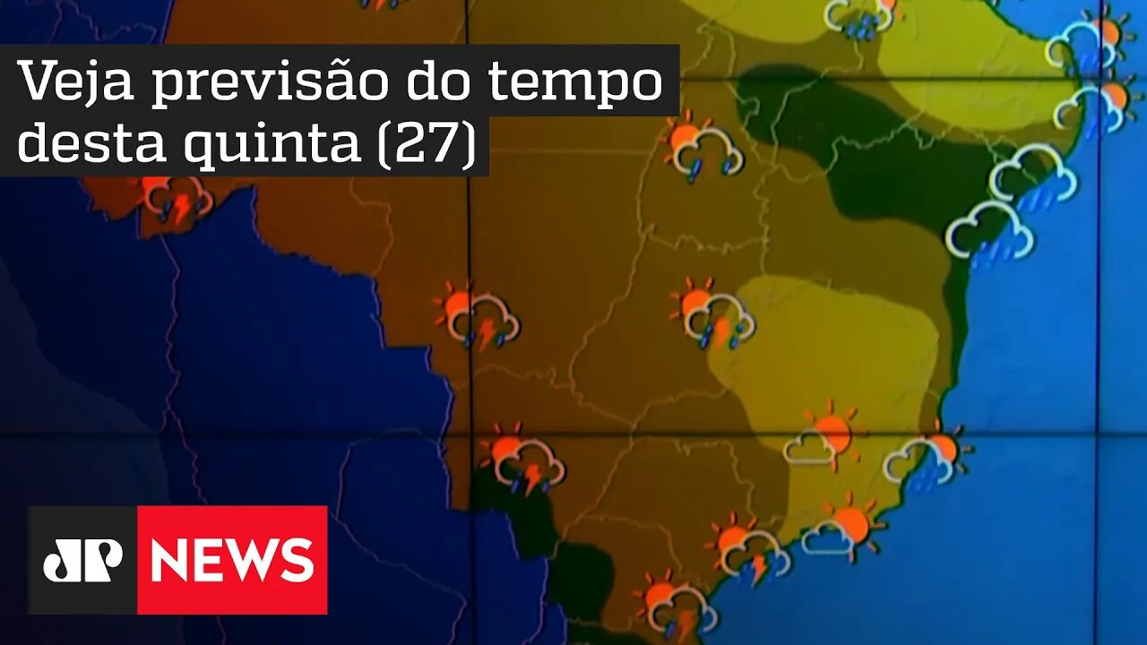 Pancadas de chuva e calor em quase todo o Brasil