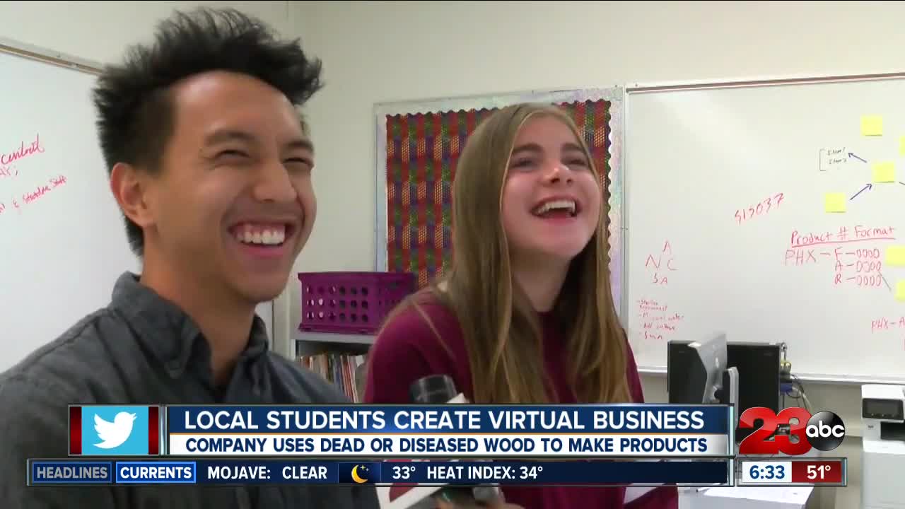 Stockdale students create virtual business that recycles dead wood from California fires