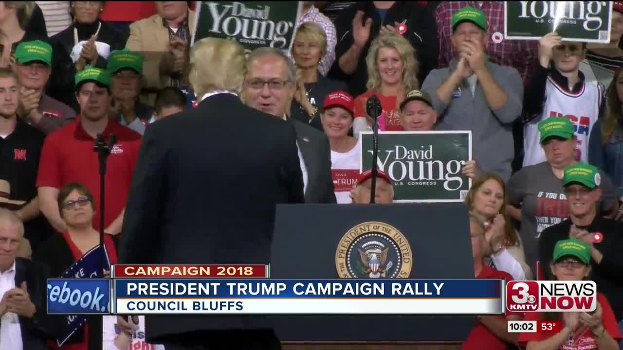 President Trump speaks in Council Bluffs