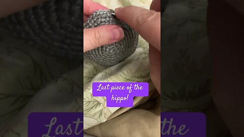 Crocheting the head to the Hippo stack amigurumi toy.