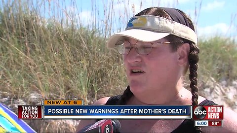 Beachgoers beg for more warning signs after mother dies in rip current trying to save 4 kids