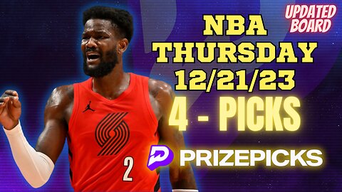 #PRIZEPICKS | BEST PICKS #NBA THURSDAY | 12/21/2023 | TODAY | BEST BETS | #BASKETBALL | PROP BETS