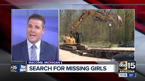 Excavation continues for bodies of missing girls in Michigan