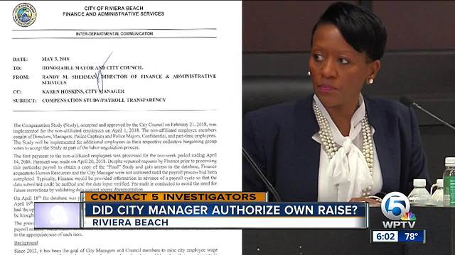 Did Riviera Beach City Manager authorize own raise?