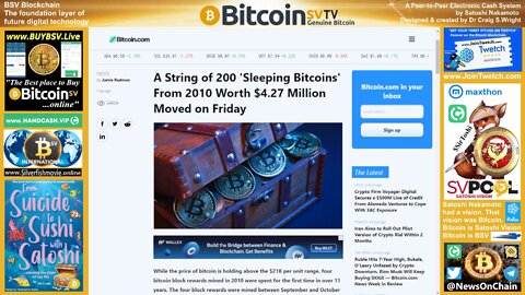 SirToshi's News: 200 Sleeping BTC Awaken