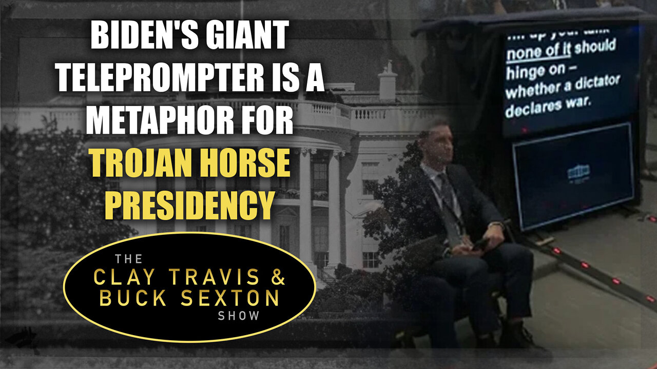 Biden's Giant Teleprompter Is a Metaphor for Trojan Horse Presidency