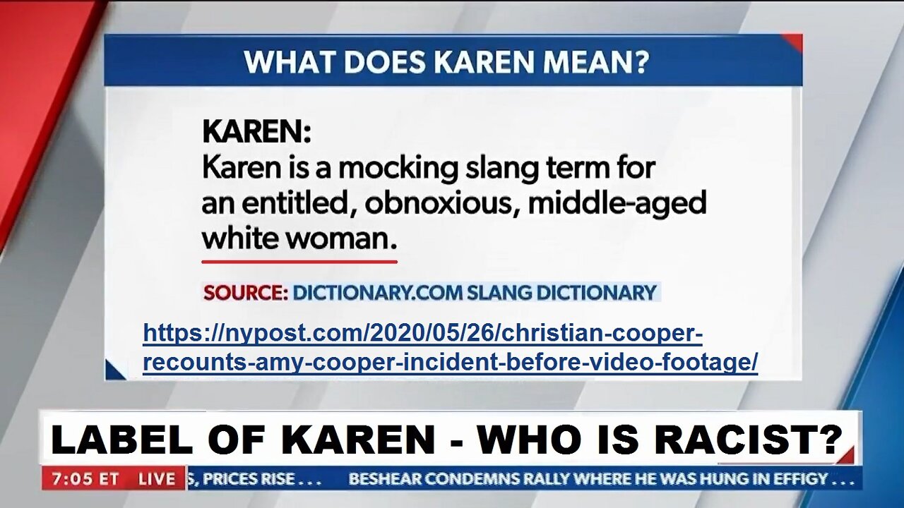 LABEL OF KAREN / WHO IS RACIST?