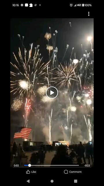 the finale to the fireworks show at the fairgrounds last night