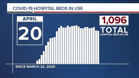 GRAPH: COVID-19 hospital beds in use as of April 20, 2020