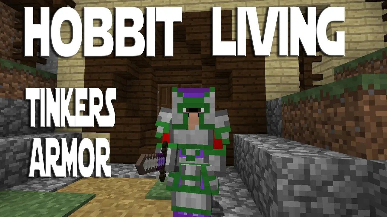 Modded Minecraft - Hobbit Living ep 9 - Ignore That Building. Tinkers Construct Armor