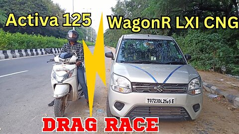 WagonR VS Activa 125 Drag Race 🔥 | कौन जीतेगा Race 🤯? | Must Watch Full Video ❤️| Karan Kumar Cars |
