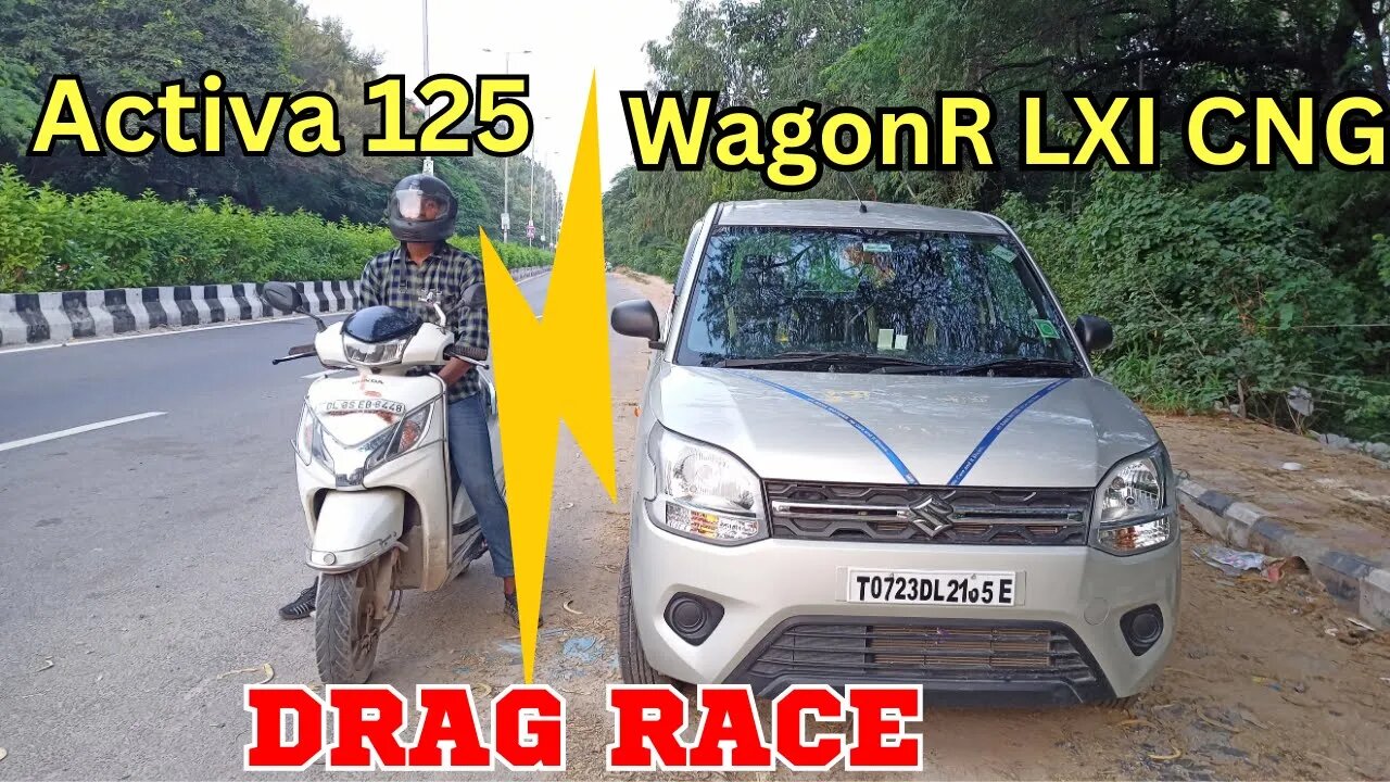 WagonR VS Activa 125 Drag Race 🔥 | कौन जीतेगा Race 🤯? | Must Watch Full Video ❤️| Karan Kumar Cars |