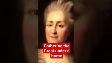 Catherine the Great under a horse