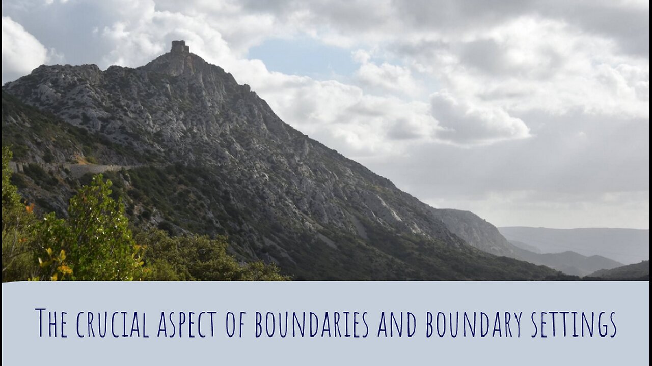The crucial aspect of boundaries and boundary settings