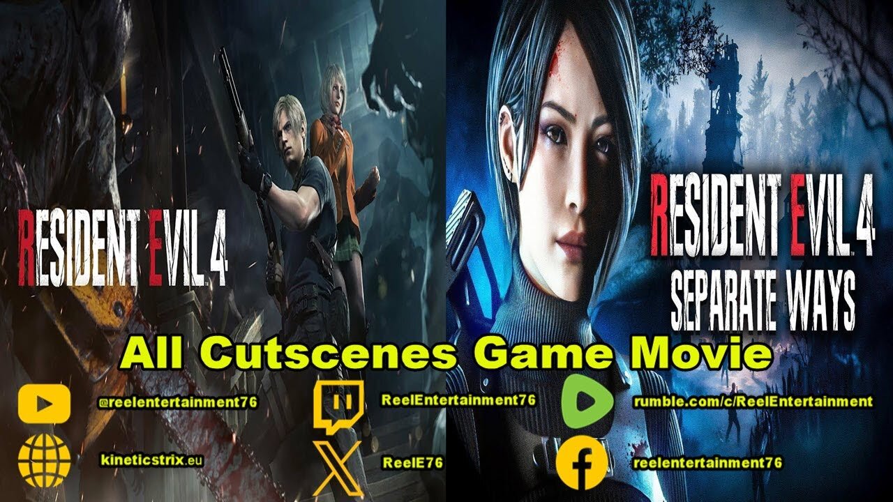 Resident Evil 4 Remake & Separate Ways DLC All Cutscenes Game Movie