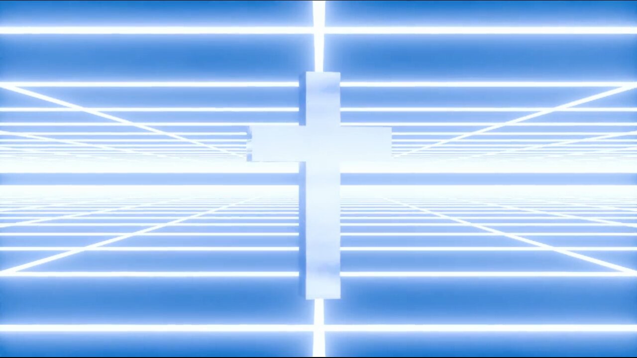 Christian Meme Video: Glossy Cross on Synthwave Background (06/25/2024)