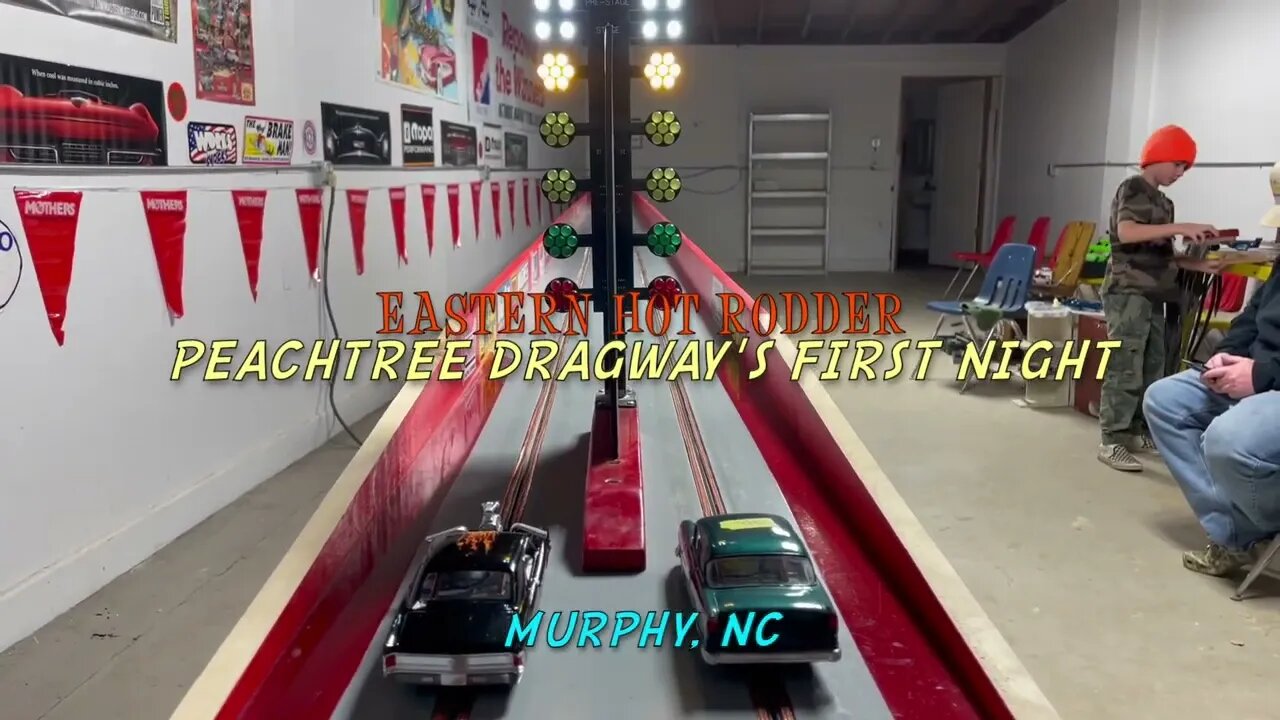 EHR: Peachtree Dragway's First Test Night. Slot Car Test 'N' Tune.