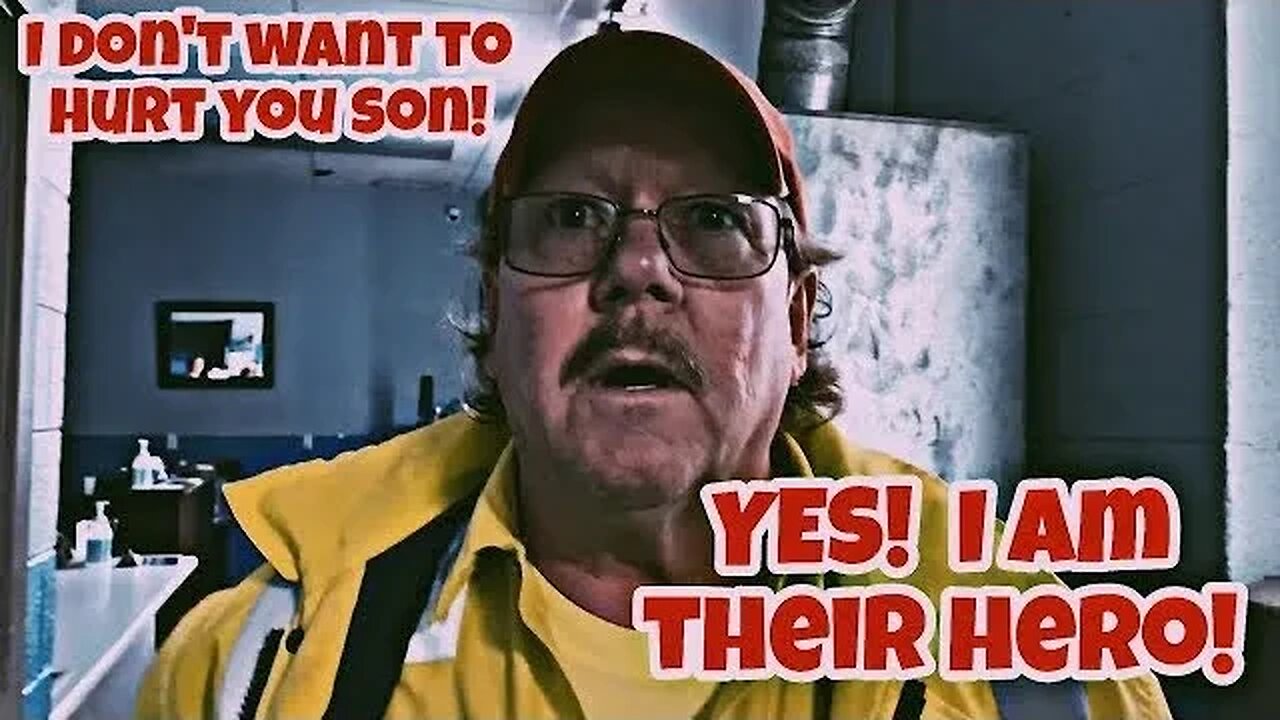 SUPERHERO WITH SHORT MAN COMPLEX PROTECTS WOMEN FROM CAMERA! 1st Amendment audit FAIL!