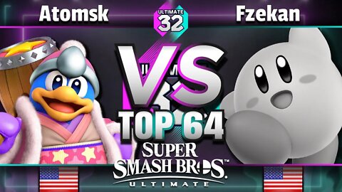 ULTIMATE 32 Top 64 - Atomsk (Dedede) vs. Fzekan (Kirby) - Smash Ultimate