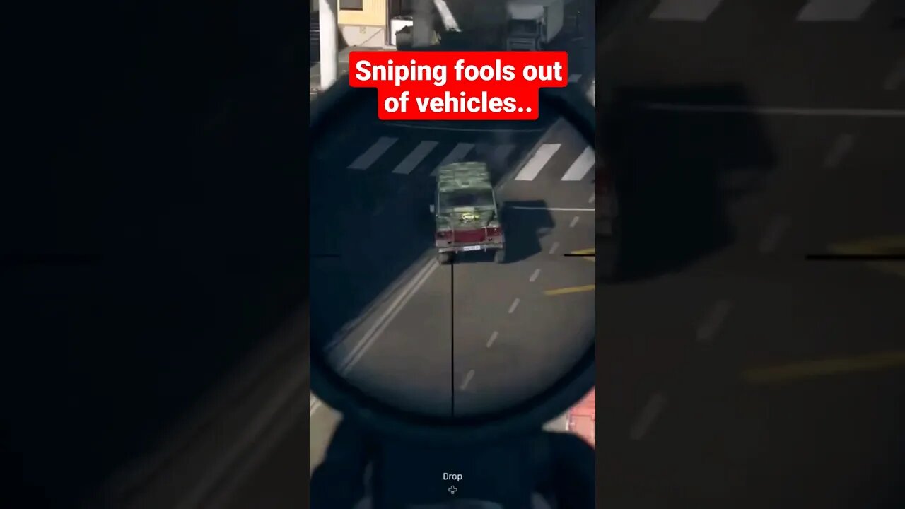 Sniping fools out of vehicles! #warzone #clips #shorts #SUBSCRIBE #comment #trending #like