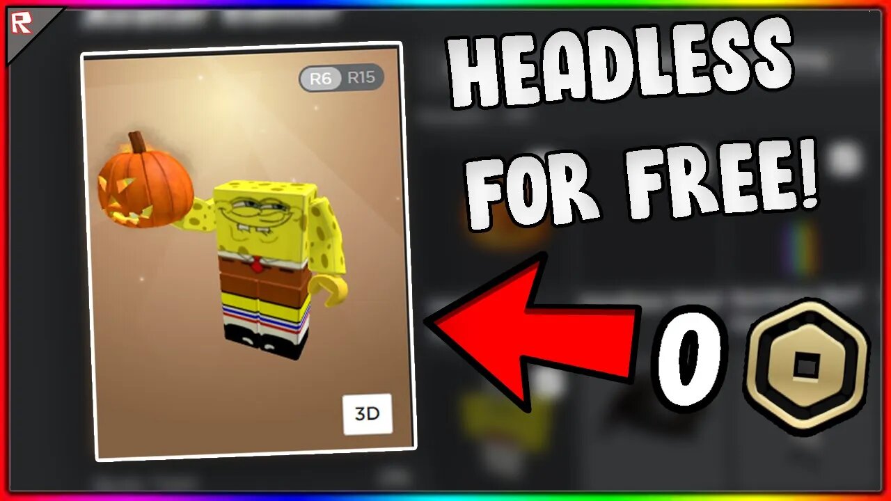 How You Can Get The Headless Head On Roblox For 0 ROBUX!