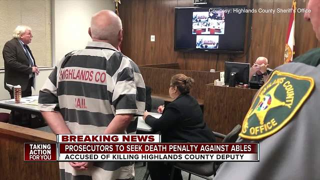 State to seek death penalty against man accused of fatally shooting Highlands County Deputy