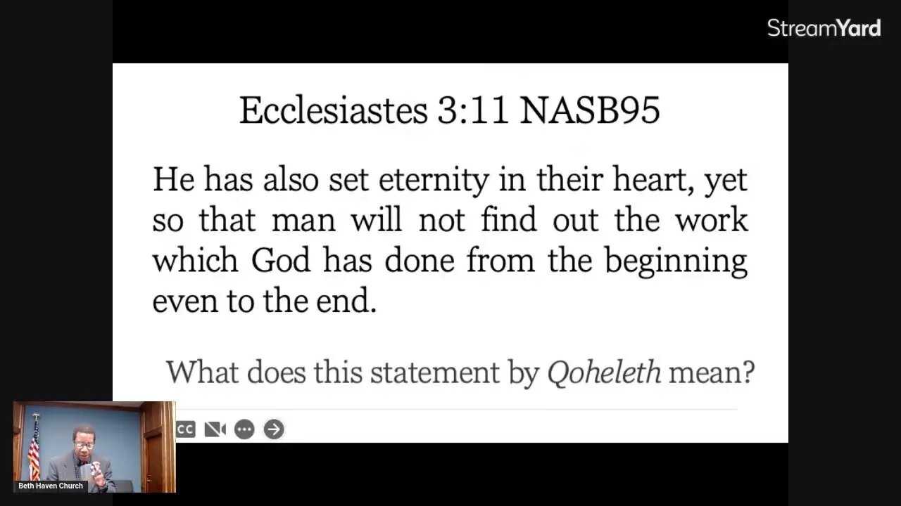 The Book of Ecclesiastes Chapter 3:1-11