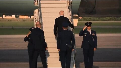 Biden Uses The Short Stairs Again