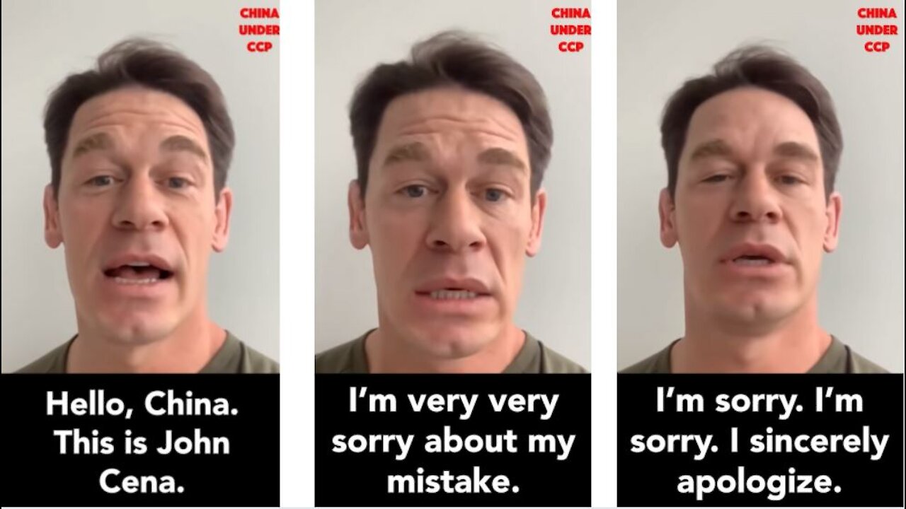 Chinese Puppet Actor John Cena Apologizes In Chinese For Calling Taiwan A Country