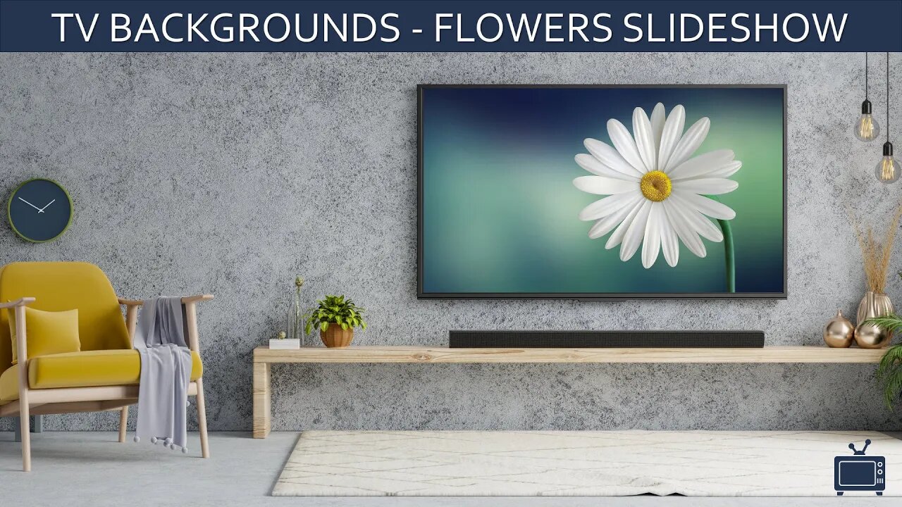 TV Background Flowers Screensaver TV Art Slideshow / No Sound