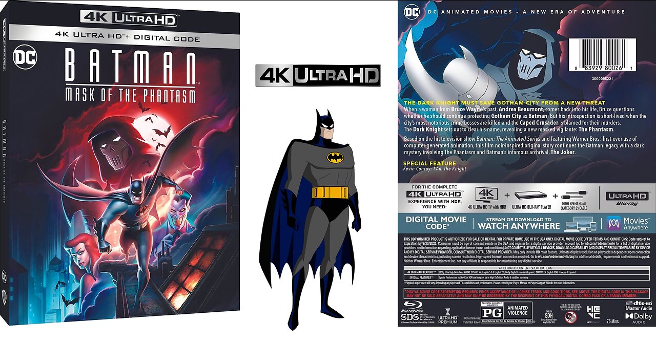 Batman: Mask of the Phantasm [4K Ultra HD +Trailer] Kevin Conroy as Batman