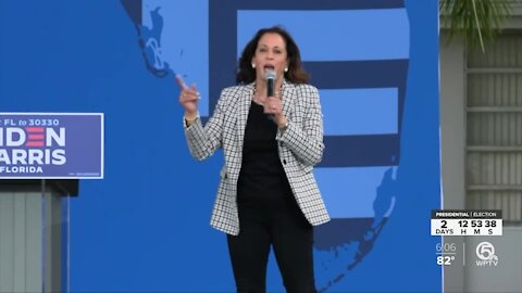 Sen. Kamala Harris speaks at campaign rally in Lake Worth Beach