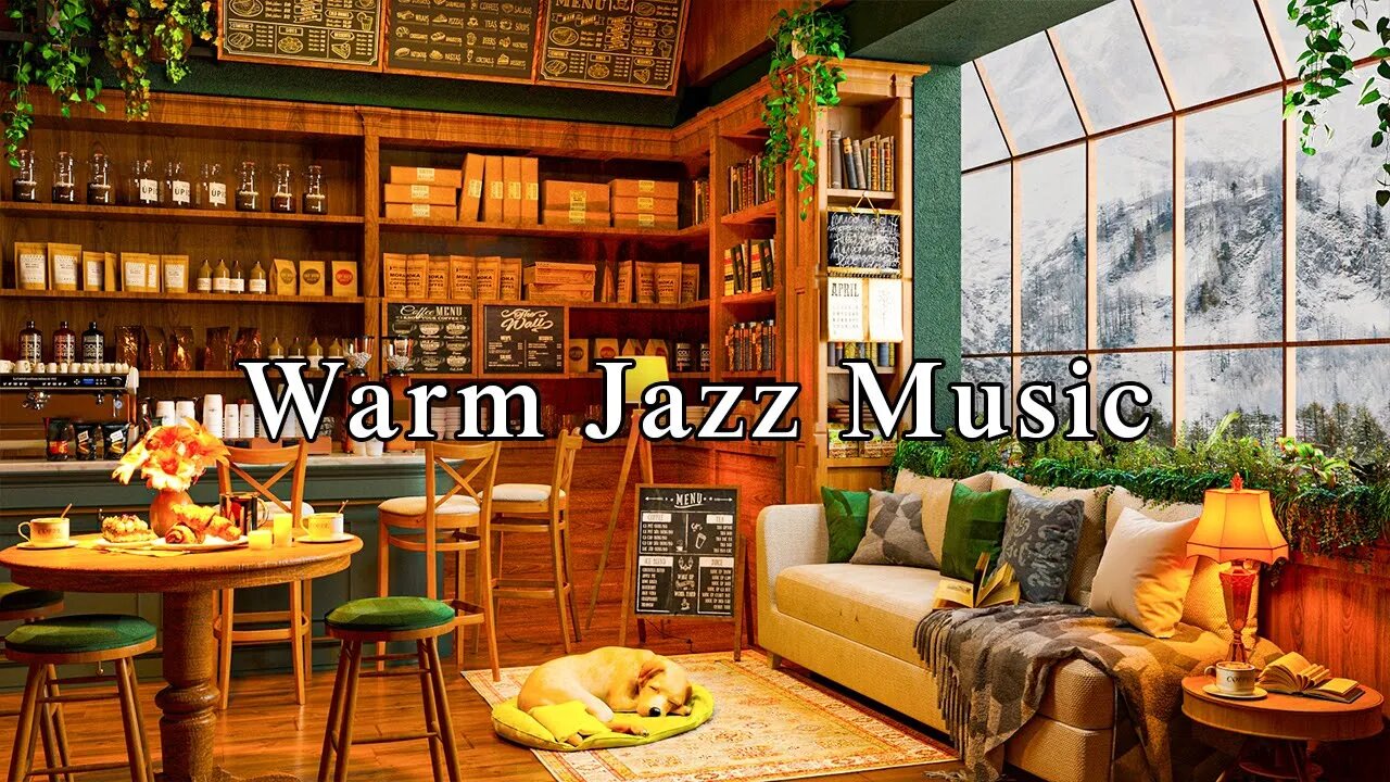 Warm Jazz Music ☕ Cozy Coffee Shop Ambience ~ Relaxing Jazz Instrumental Music to Study, Work, Sleep