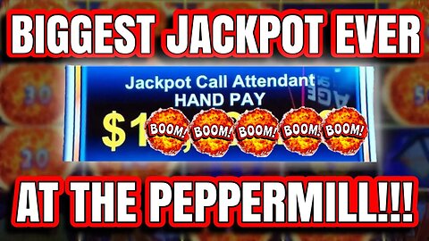 MY BIGGEST JACKPOT EVER AT THE PEPPERMILL!!! UNBELIEVABLE!