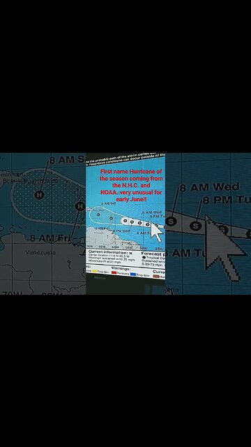 First name Hurricane of the season coming!!!