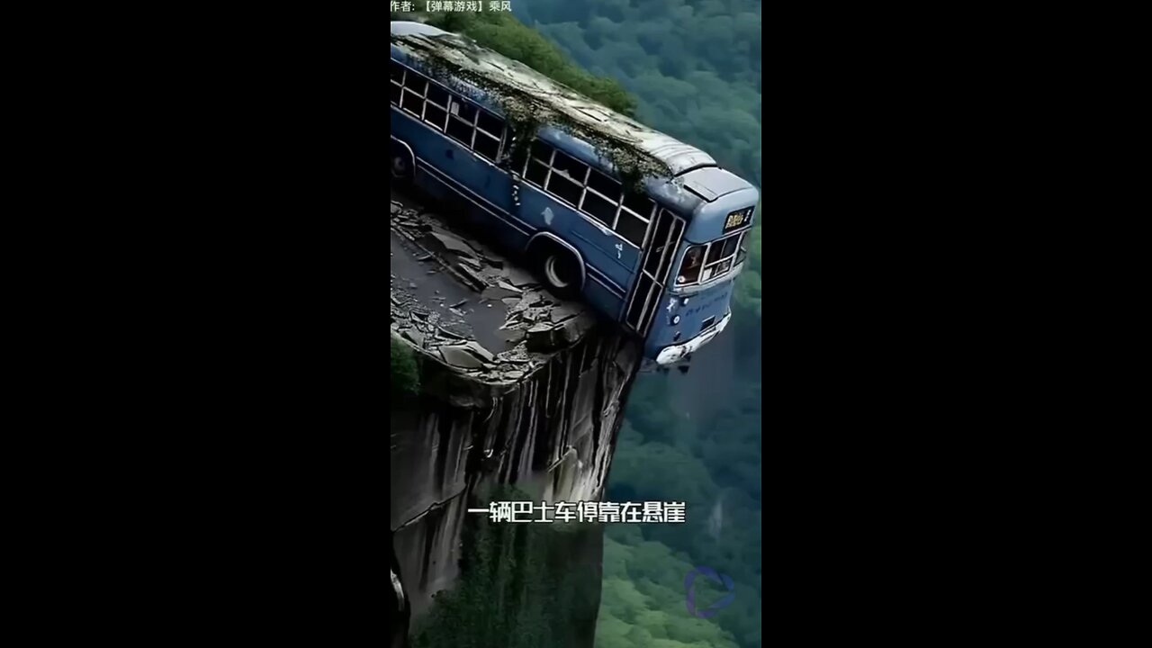 BUS FALLING OF A CLIFF