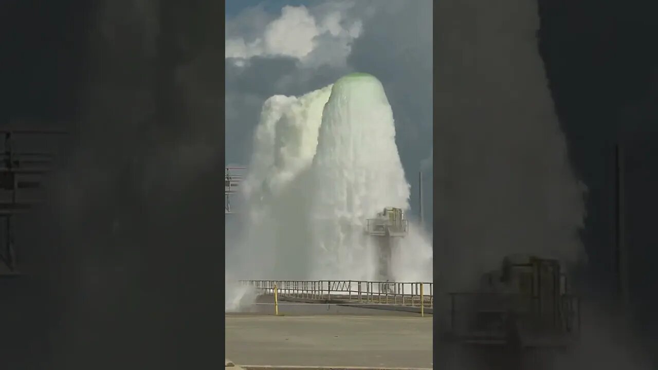 NASA Launch Pad Water Deluge System Test #shorts