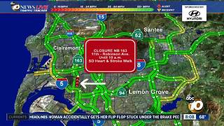 Traffic Alert: NB 163 closed
