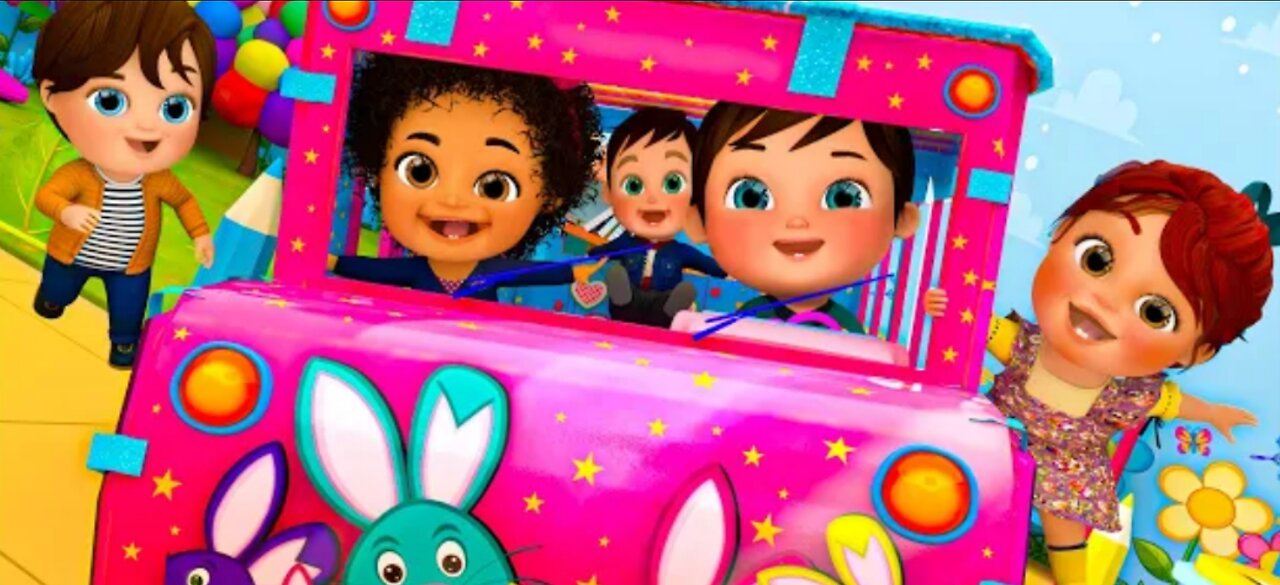 Wheels on the bus 🚌 - kids videos - abc cartoon | Nursery rhymes