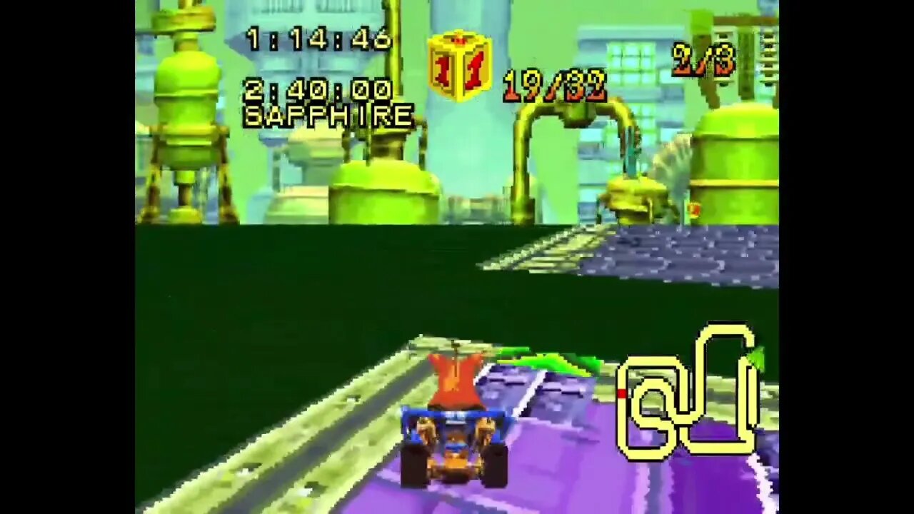 Crash Nitro Kart (GBA) - Assembly Lane Relic Race Gameplay