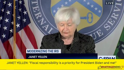 JANET YELLEN: "Fiscal responsibility is a priority for President Biden and me!"