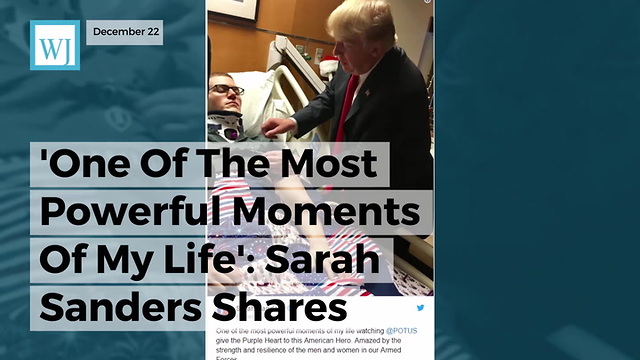 'One Of The Most Powerful Moments Of My Life': Sarah Sanders Shares Photo Of Trump During Unscheduled Trip