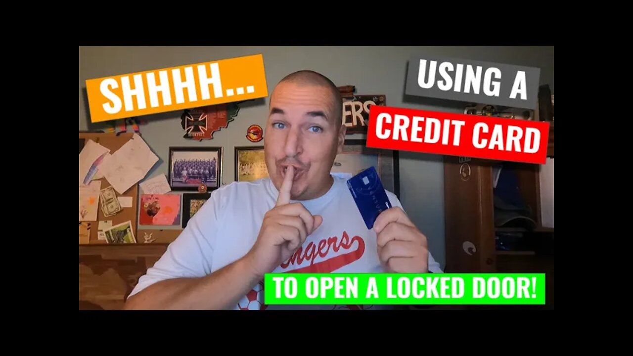 Using a Credit Card to Open a LOCKED Door (Shhh...)