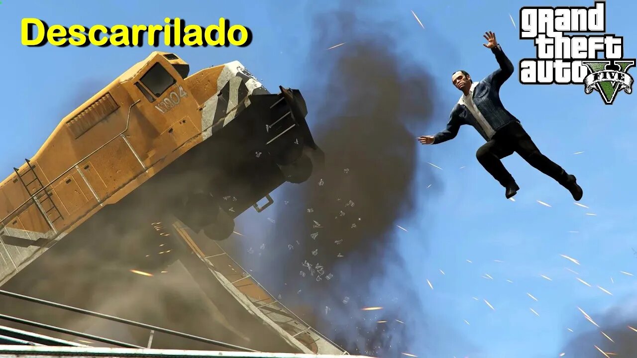 Descarrilado - GTA 5 - na AMD Radeon RX 580 8GB GDDR5 256bits