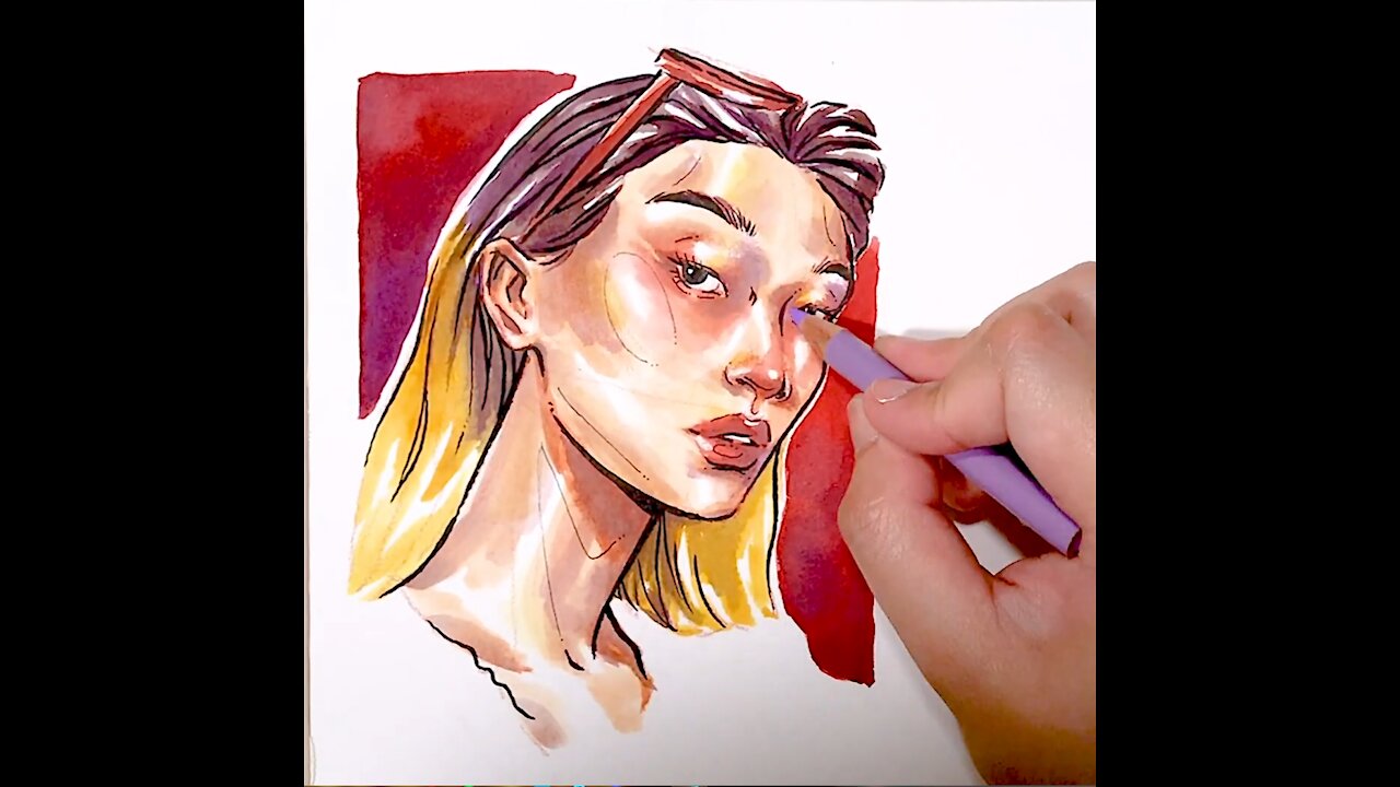 how to draw faces in 3/4 view and facing up | tutorial