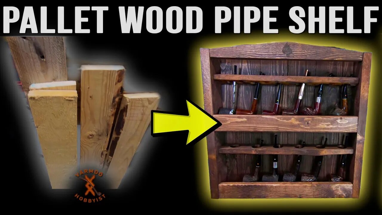 Pallet wood Pipe shelf