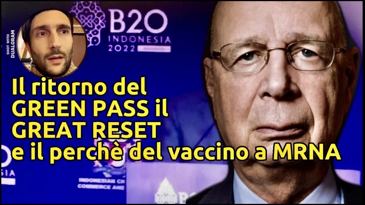 Schwab al G20: ci sarà una ristrutturazione!(Great Reset) -E i leader propongono un nuovo Green Pass