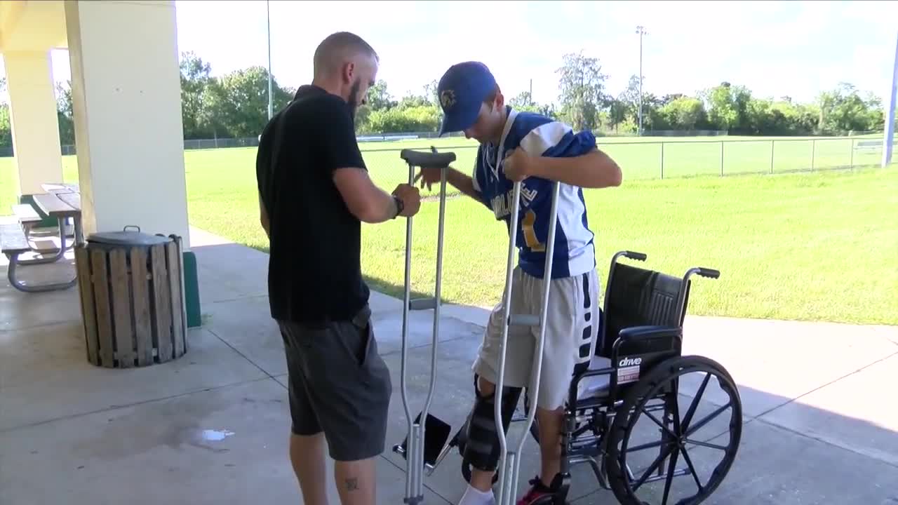 Charlotte Warriors football team raises money for injured player